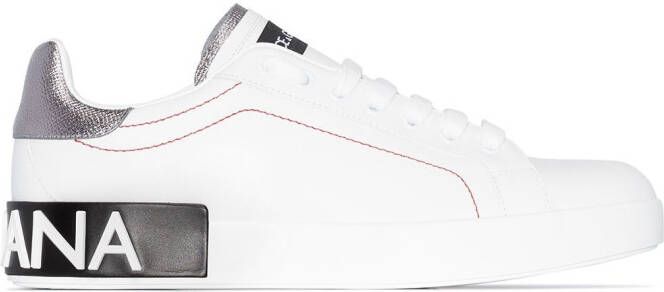 Dolce & Gabbana Portofino leather sneakers White