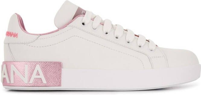 Dolce & Gabbana Portofino leather sneakers White