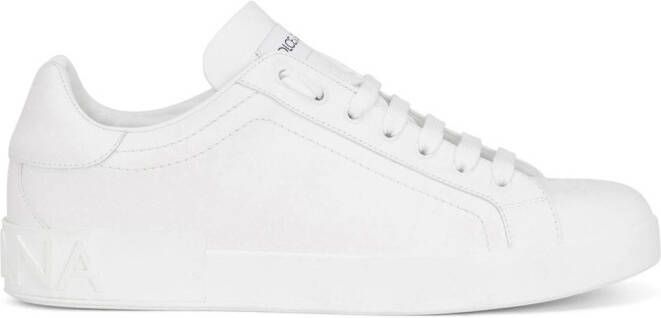 Dolce & Gabbana Portofino leather sneakers White