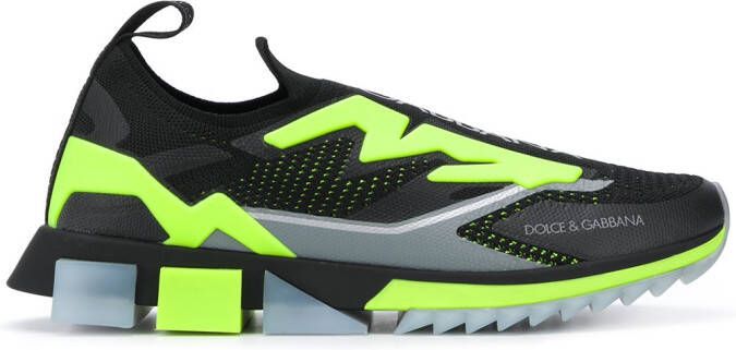 Dolce & Gabbana Sorrento mesh slip-on sneakers Black