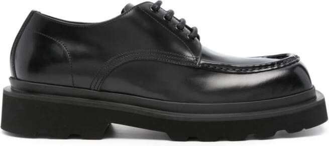 Dolce & Gabbana square-toe leather derby shoes Black