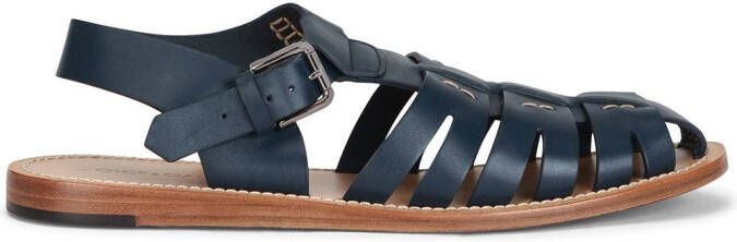 Dolce & Gabbana Pantheon leather gladiator sandals Blue