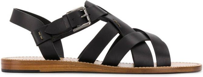 Dolce & Gabbana strappy flat sandals Black