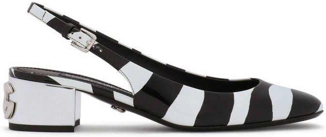 Dolce & Gabbana striped pumps Black