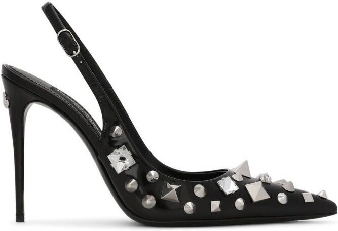 Dolce & Gabbana studded slingback 105mm pumps Black