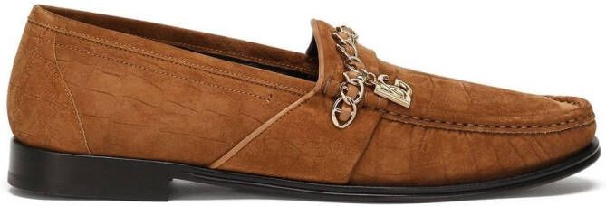 Dolce & Gabbana Visconti suede loafers Brown