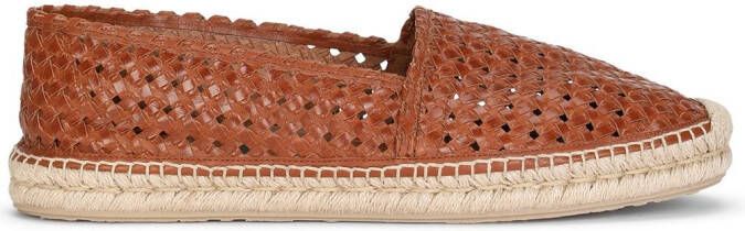 Dolce & Gabbana woven leather espadrilles Brown