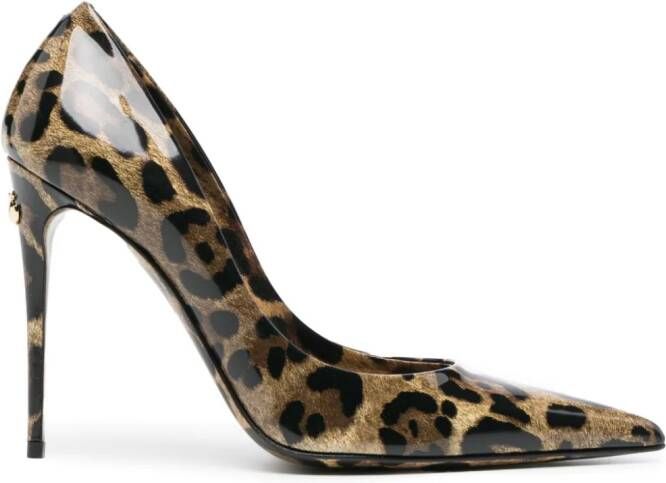Dolce & Gabbana x Kim 110mm leopard-print pumps Brown