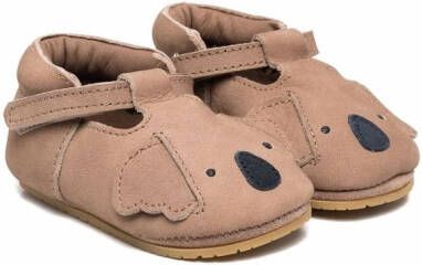 Donsje pop-up ears leather sandals Brown