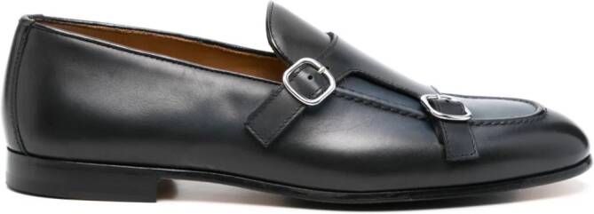 Doucal's double-buckle leather loafers Blue