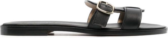 Doucal's Fibbia buckle-detail leather sandals Black