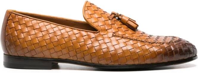 Doucal's interwoven leather loafers Brown