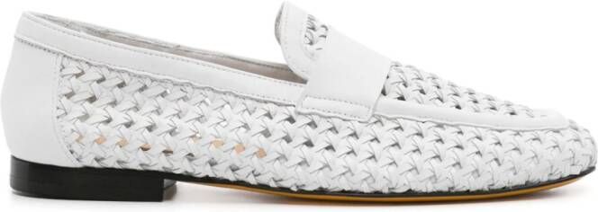 Doucal's interwoven leather loafers White