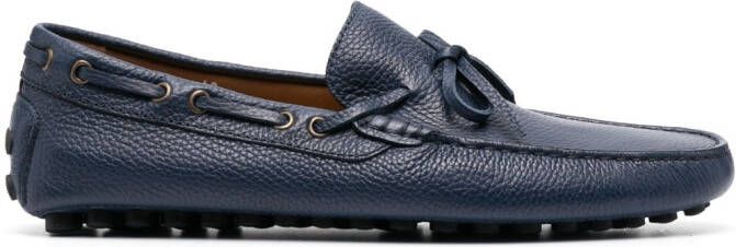 Doucal's lace-up leather loafers Blue