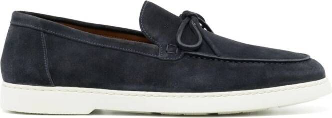 Doucal's lace-up suede loafers Blue
