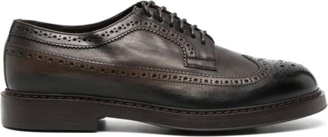 Doucal's leather lace-up Brogue shoes Brown