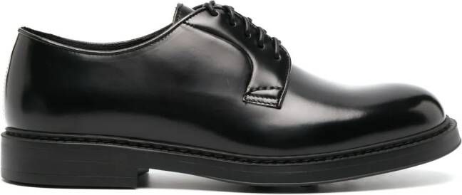 Doucal's leather lace-up Derby shoes Black