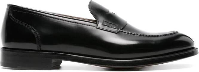 Doucal's penny-slot leather loafers Black