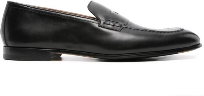 Doucal's penny-slot leather loafers Black