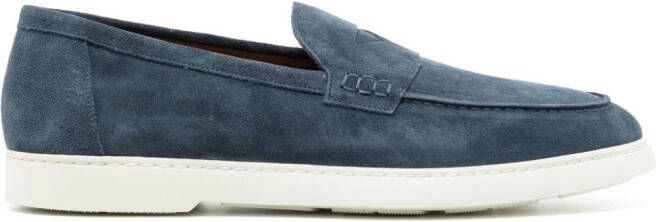 Doucal's penny-slot suede loafers Blue