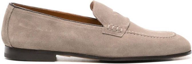 Doucal's penny-slot suede loafers Neutrals
