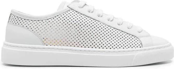 Doucal's perforated leather sneakers White