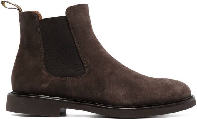 Doucal's side-panel suede ankle boots Brown