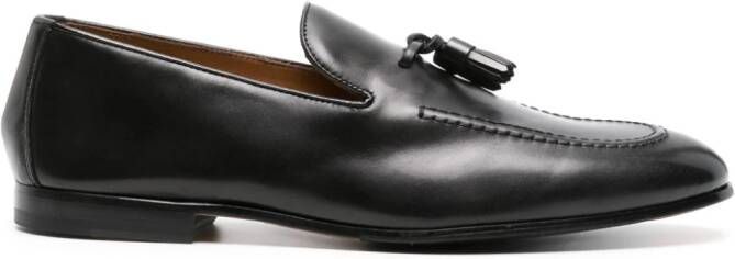 Doucal's tassel-detail leather loafers Black