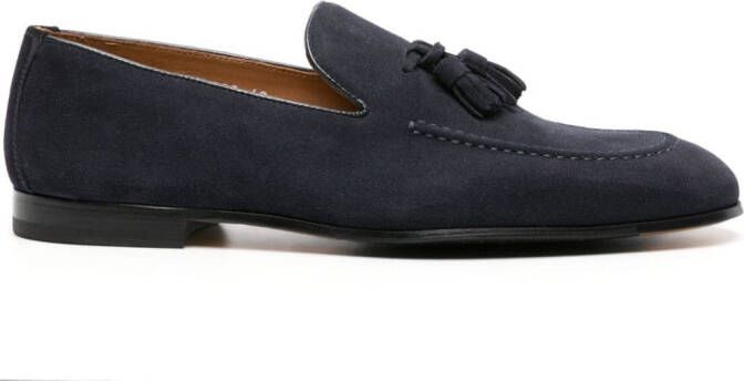 Doucal's tassel-detail suede loafers Blue