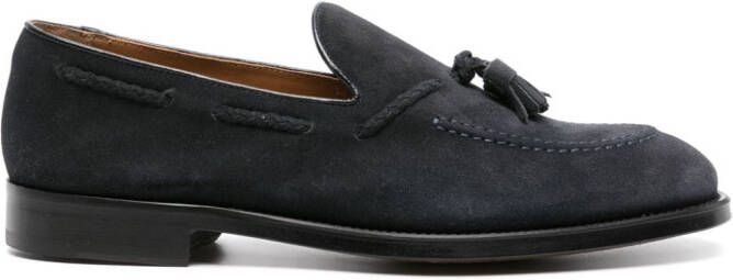 Doucal's tassel-detail suede loafers Blue