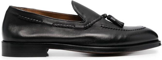 Doucal's tassel-trim leather loafers Black