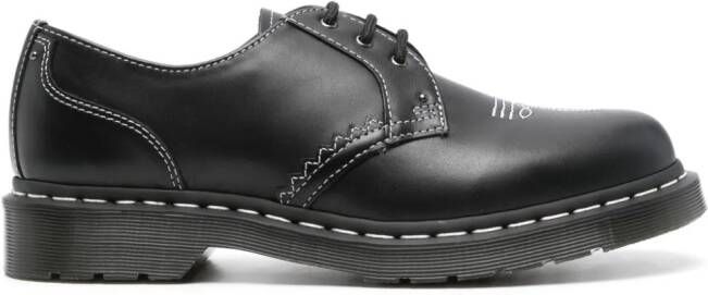 Dr. Martens contrast-stitching leather derby shoes Black