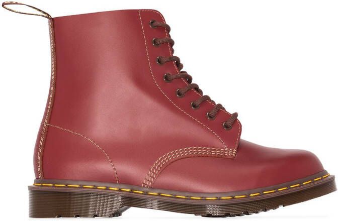 Dr. Martens Vintage 1460 leather ankle boots Red