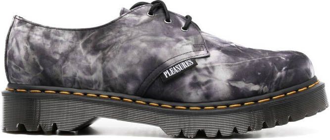 Dr. Martens x Pleasures tie-dye 1461 derby shoes Black