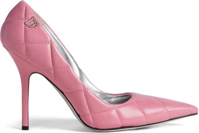 DSQUARED2 100mm quilted leather pumps Pink