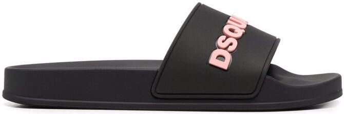 DSQUARED2 appliqué-logo slides Black