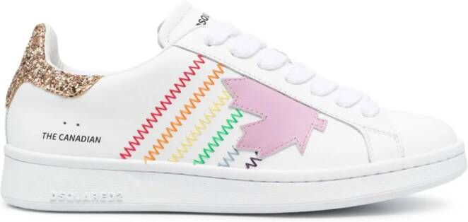 DSQUARED2 Boxer contrast-stitch sneakers White