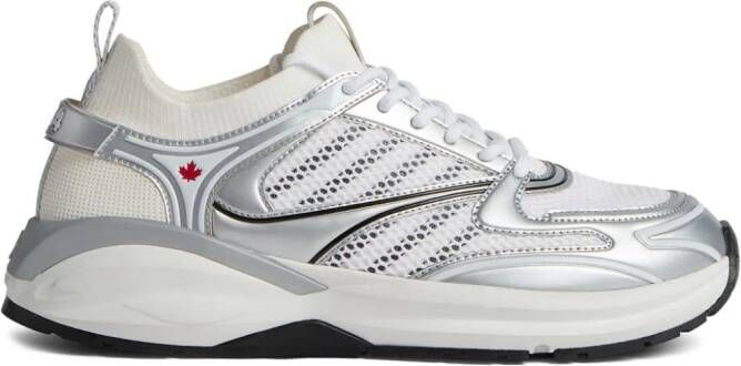 DSQUARED2 Dash panelled mesh sneakers White