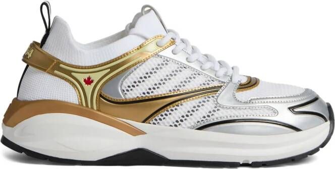 DSQUARED2 Dash panelled mesh sneakers White