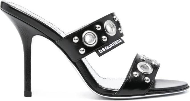 DSQUARED2 Gothic 100mm leather sandals Black