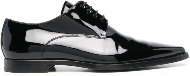 DSQUARED2 patent-leather Derby shoes Black