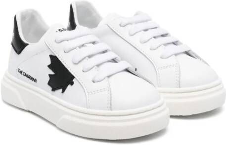 DSQUARED2 KIDS embroidered-motif sneakers White