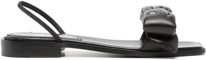 DSQUARED2 leather bow sandals Black