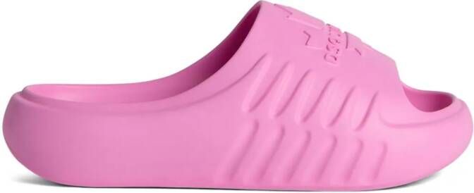DSQUARED2 logo-embossed open-toe slides Pink