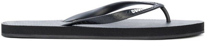 DSQUARED2 logo flip flops Black