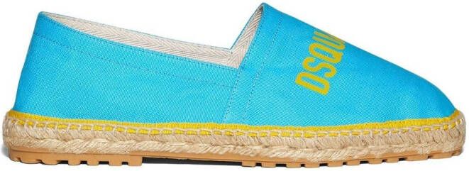 DSQUARED2 logo-print espadrilles Blue
