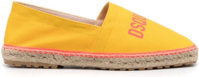 DSQUARED2 logo-print espadrilles Yellow