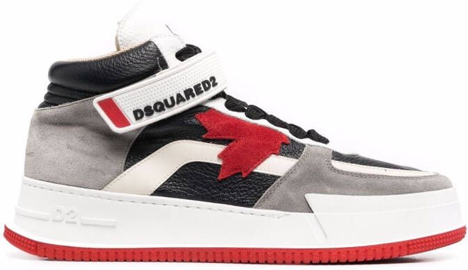 DSQUARED2 logo-print lace-up sneakers Grey