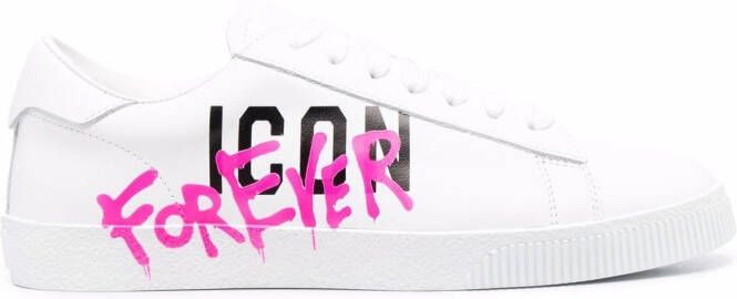 DSQUARED2 logo-print lace-up sneakers White
