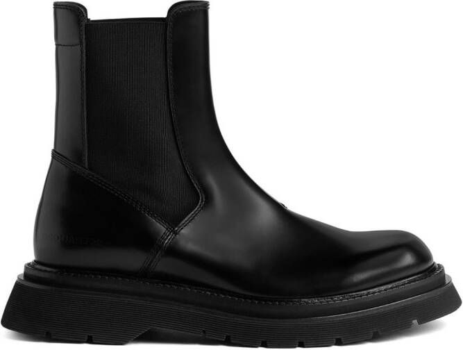 DSQUARED2 patent leather Chelsea boots Black